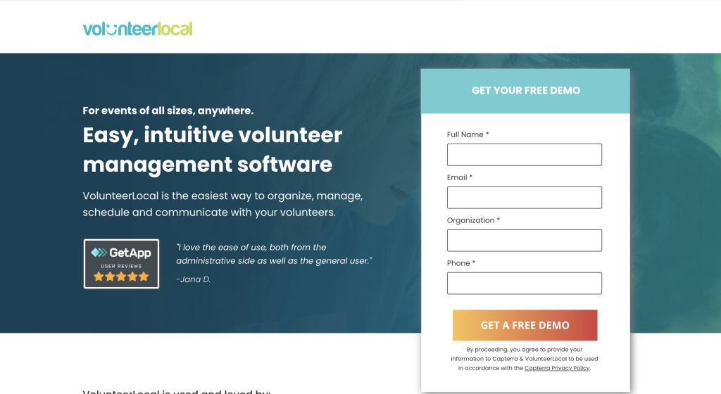 Volunteer local for software